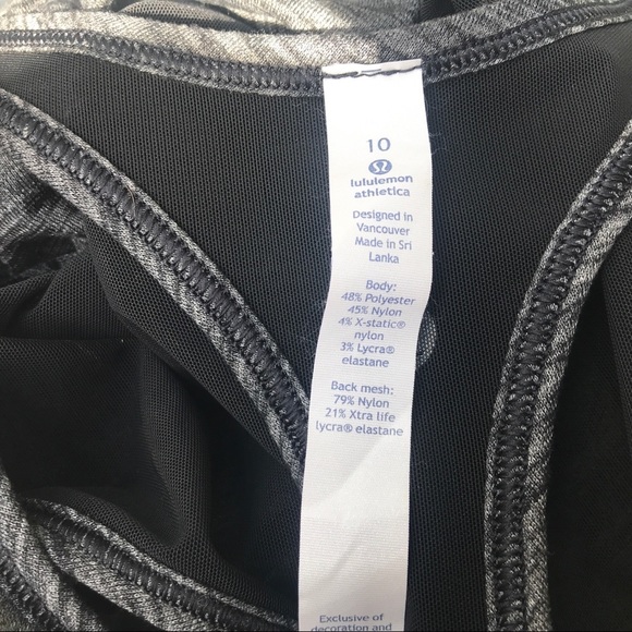 New LULULEMON gray tank top 10 shirt - Picture 4 of 5